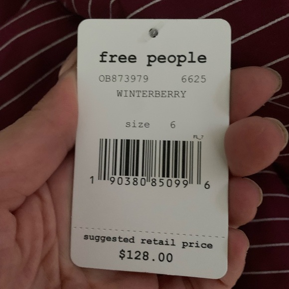 Free people nwt flare striped pants Burgundy Pants - Picture 5 of 6